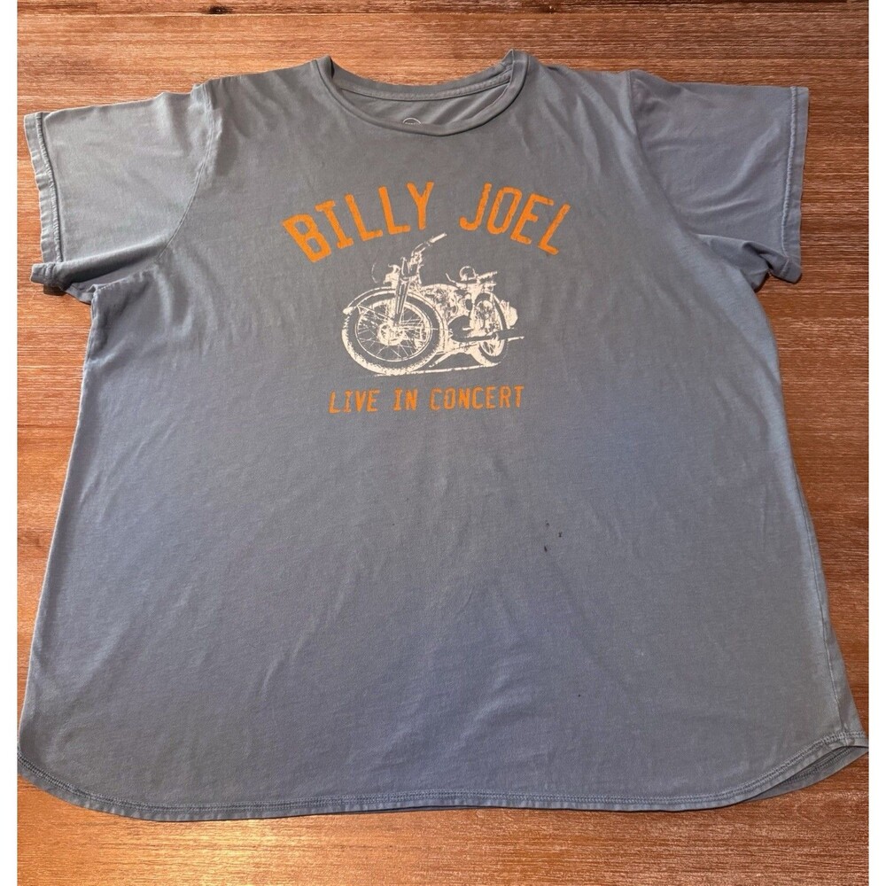 Billy Joel 2017 Clearwater Florida Concert Tee XXL Blue Official Merch USA